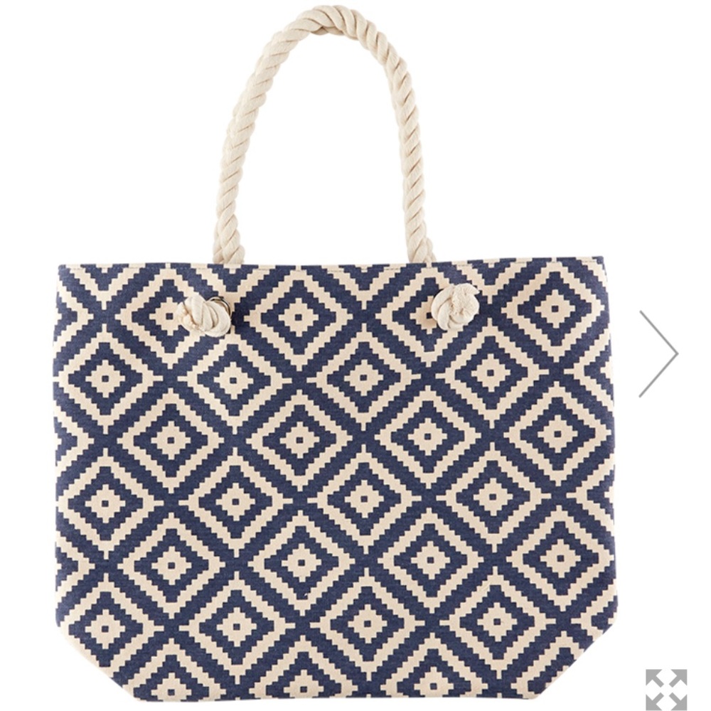 NEW! Summer & Rose Navy Diamond Tote